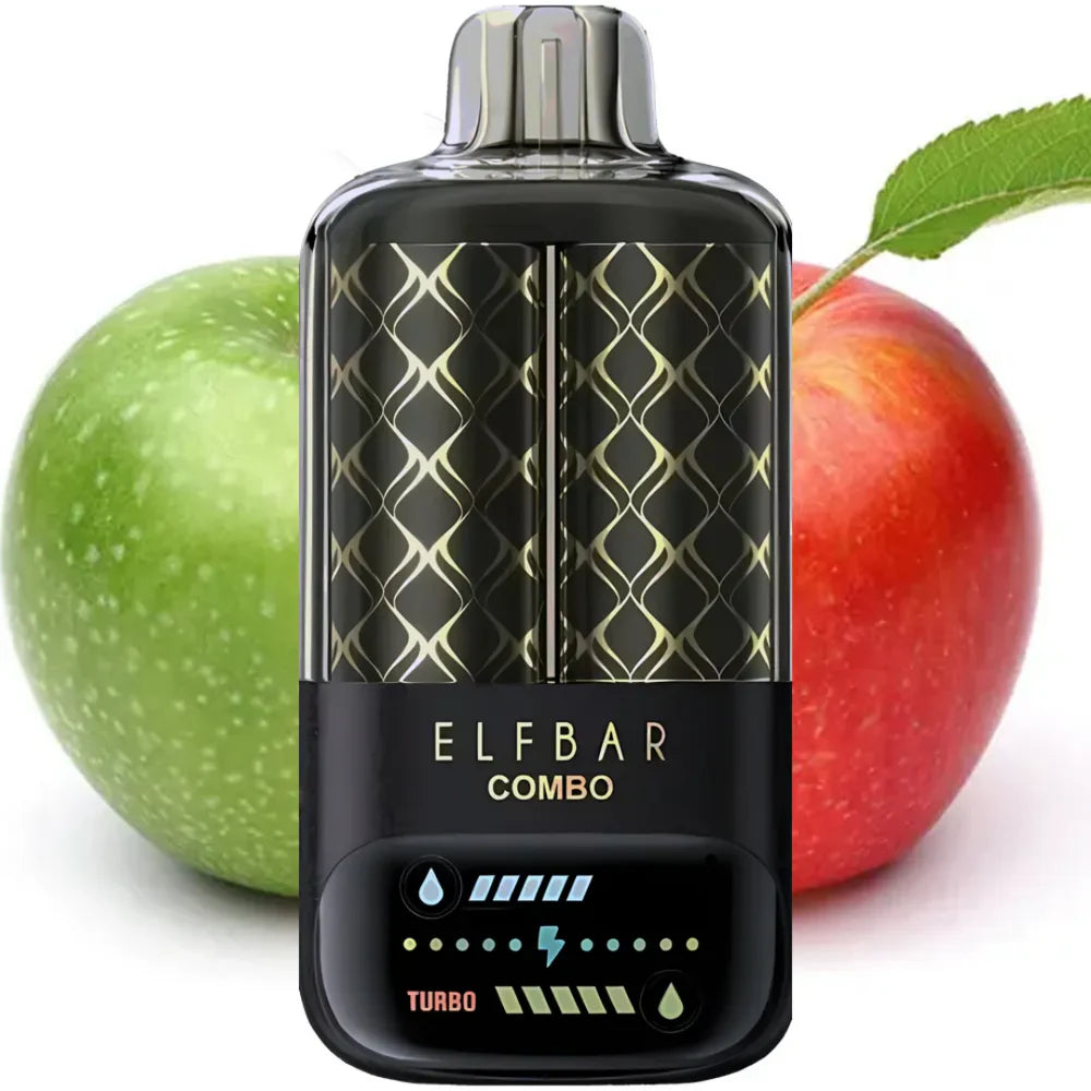 elf bar combo 25000 green apple double apple shisha