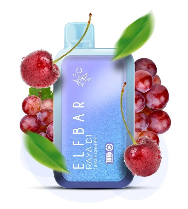 elf bar raya d1 grape cherry